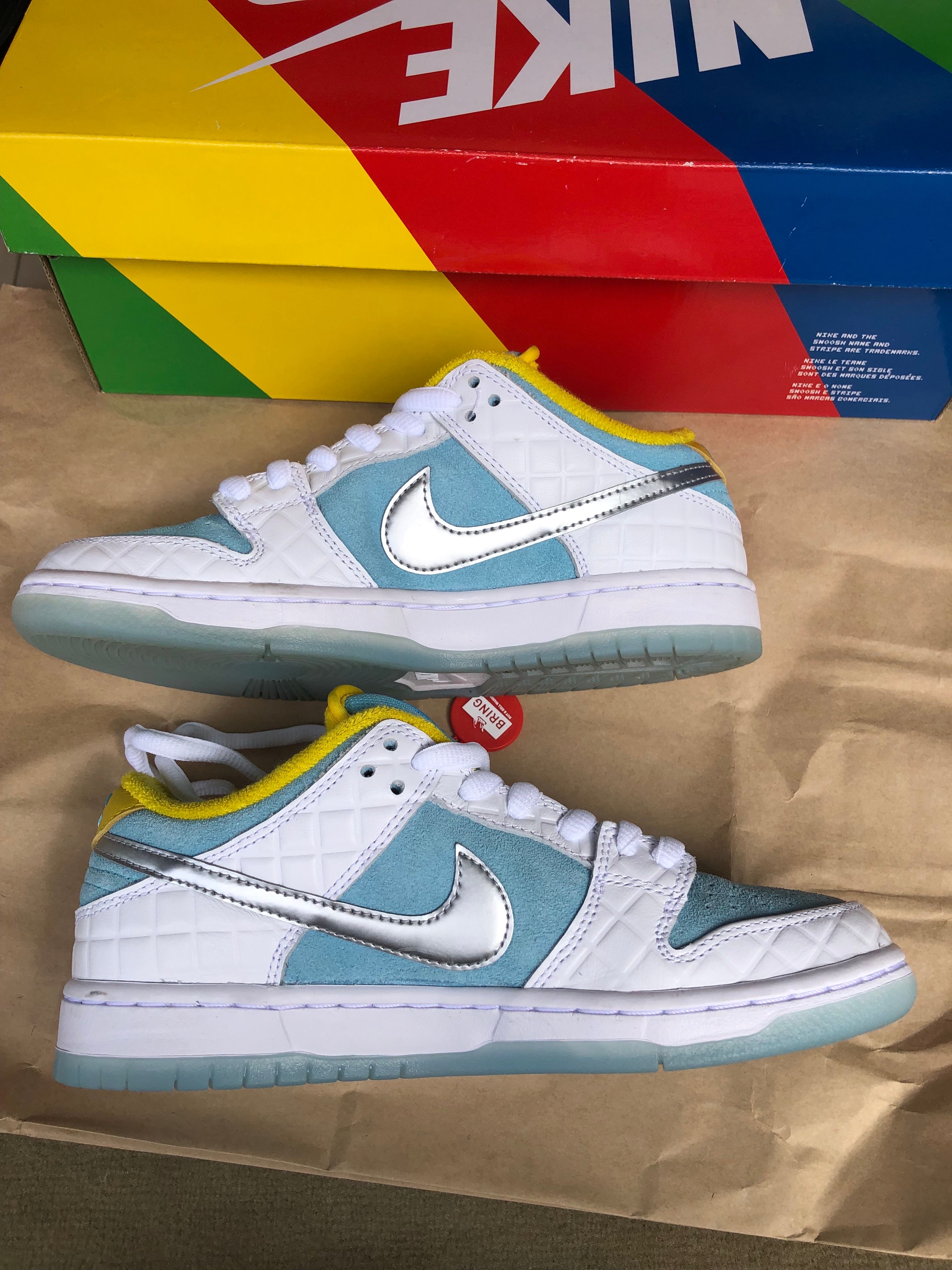 FTC × Nike SB Dunk Low "White/Blue"