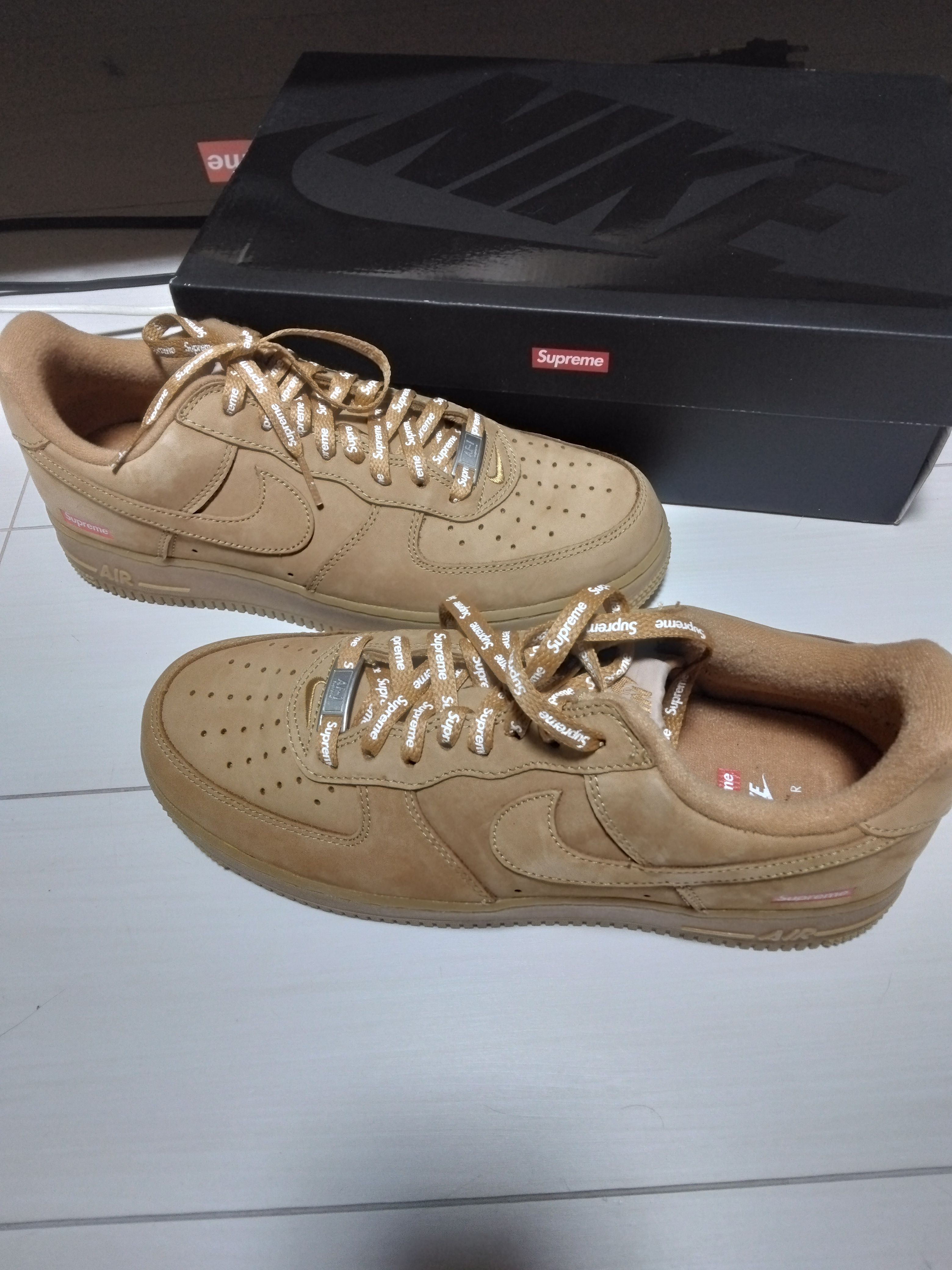 Supreme × Nike Air Force 1 Low "Flax/Wheat"