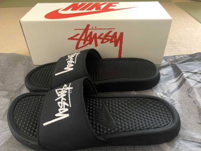 Stussy × Nike Benassi Slide "Off Noir" (CW2787-001)
