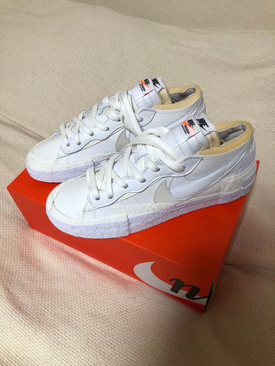 sacai × Nike Blazer Low "White Patent Leather"