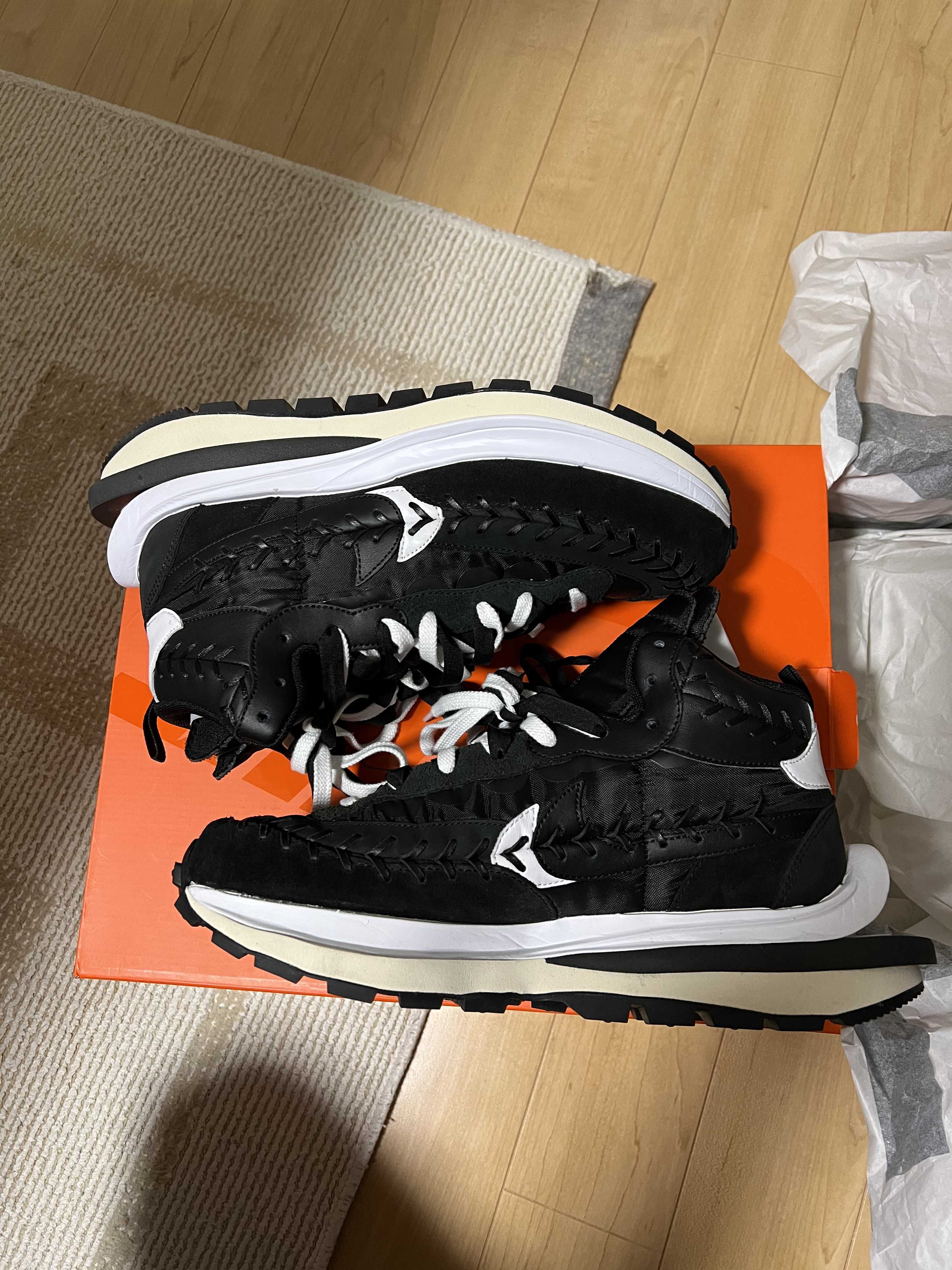 Jean-Paul Gaultier × sacai × Nike Vapor Waffle "Black/Black-White"