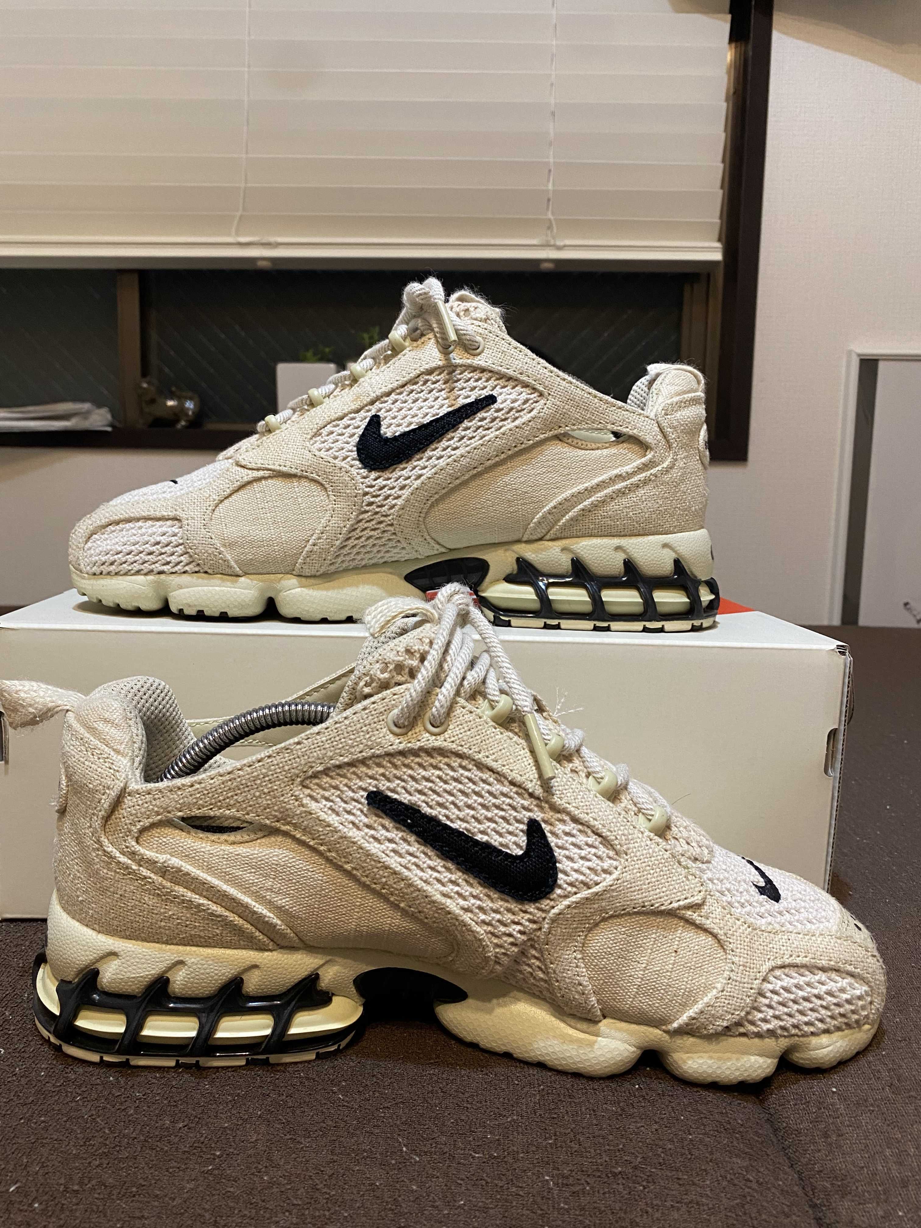 Stussy × Nike Air Zoom Spiridon CG 2 "Fossil/Black"