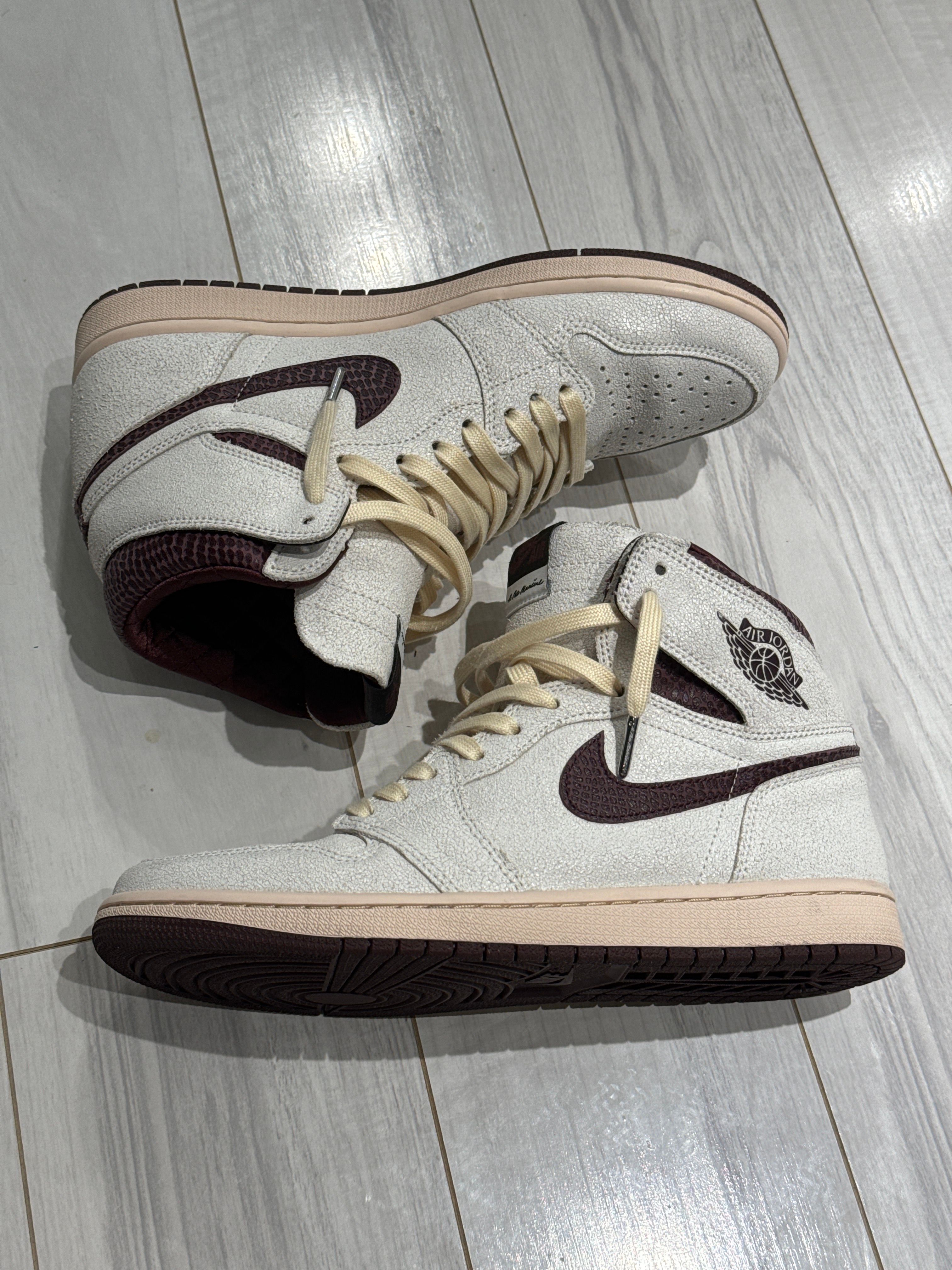 A Ma Maniere × Nike Air Jordan 1 Retro High OG "Sail and Burgundy"