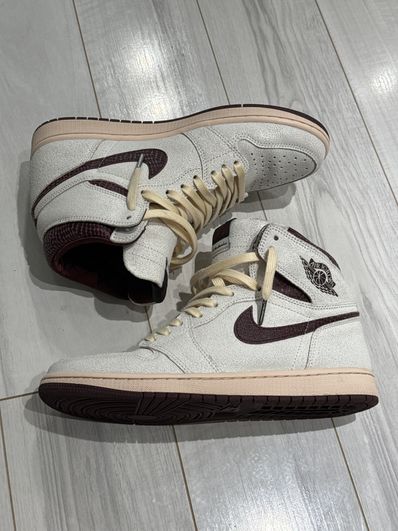 A Ma Maniere × Nike Air Jordan 1 Retro High OG "Sail and Burgundy"