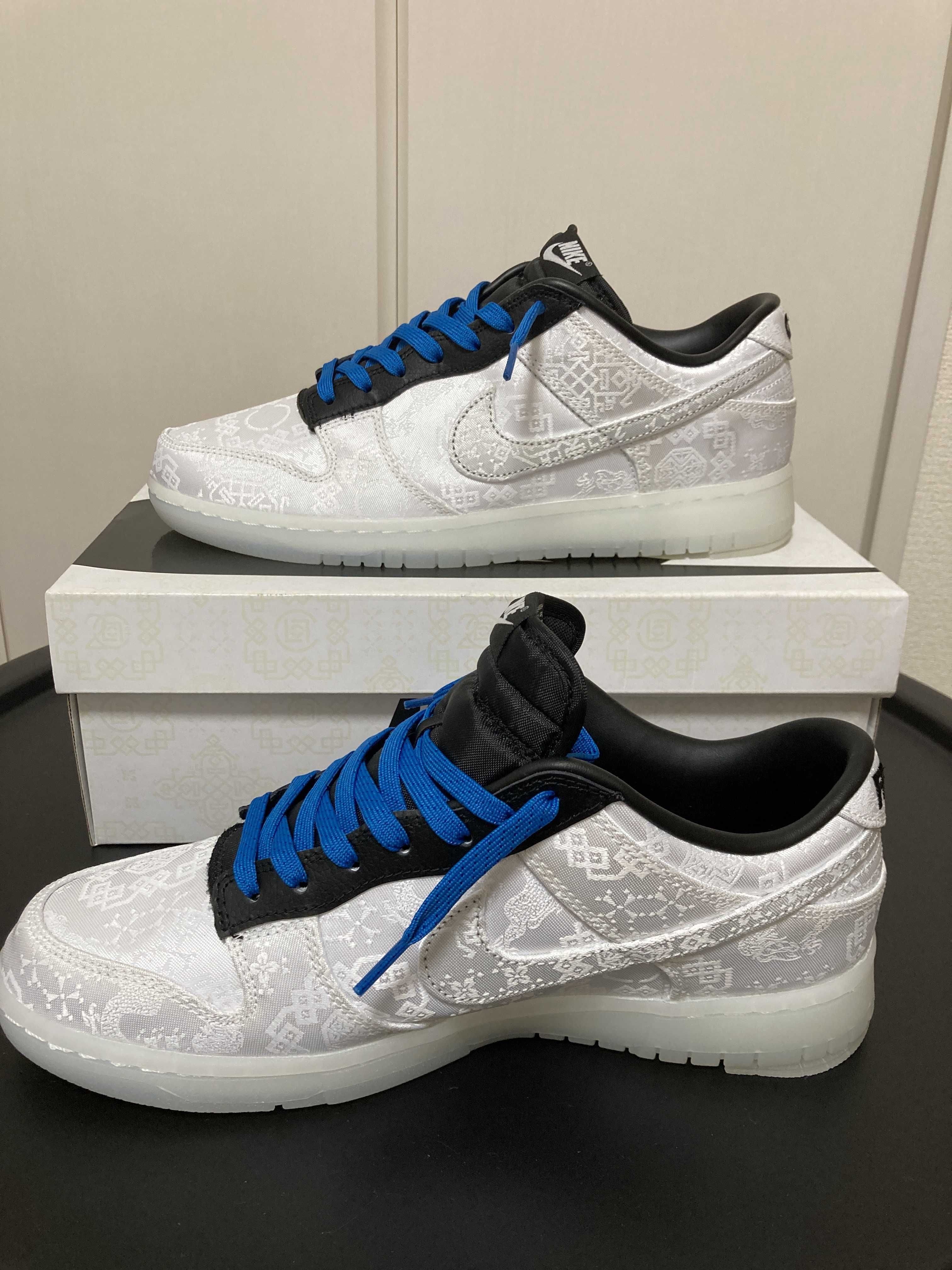 CLOT × Fragment × Nike Dunk Low "Black and White"