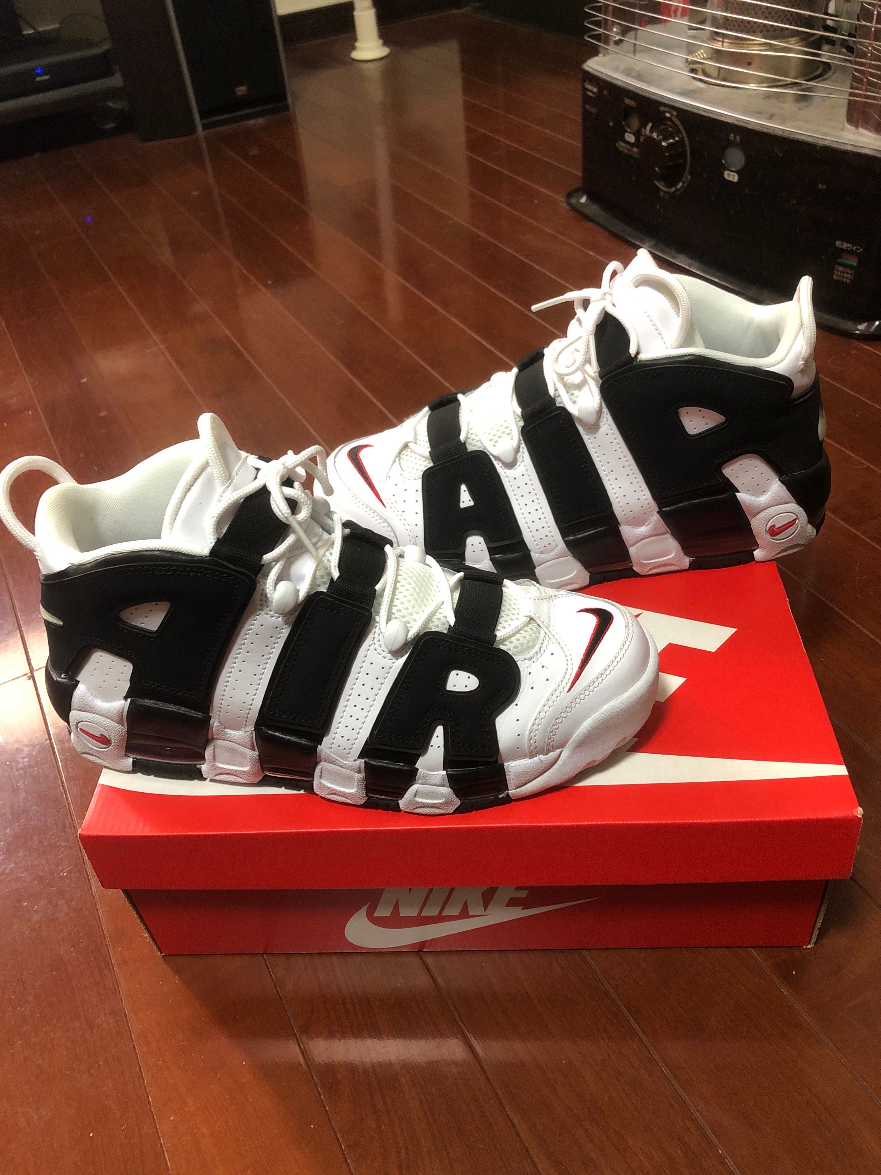 NIKE AIR MORE UPTEMPO "WHITE/BLACK/UNIVERSITY RED"(2020)