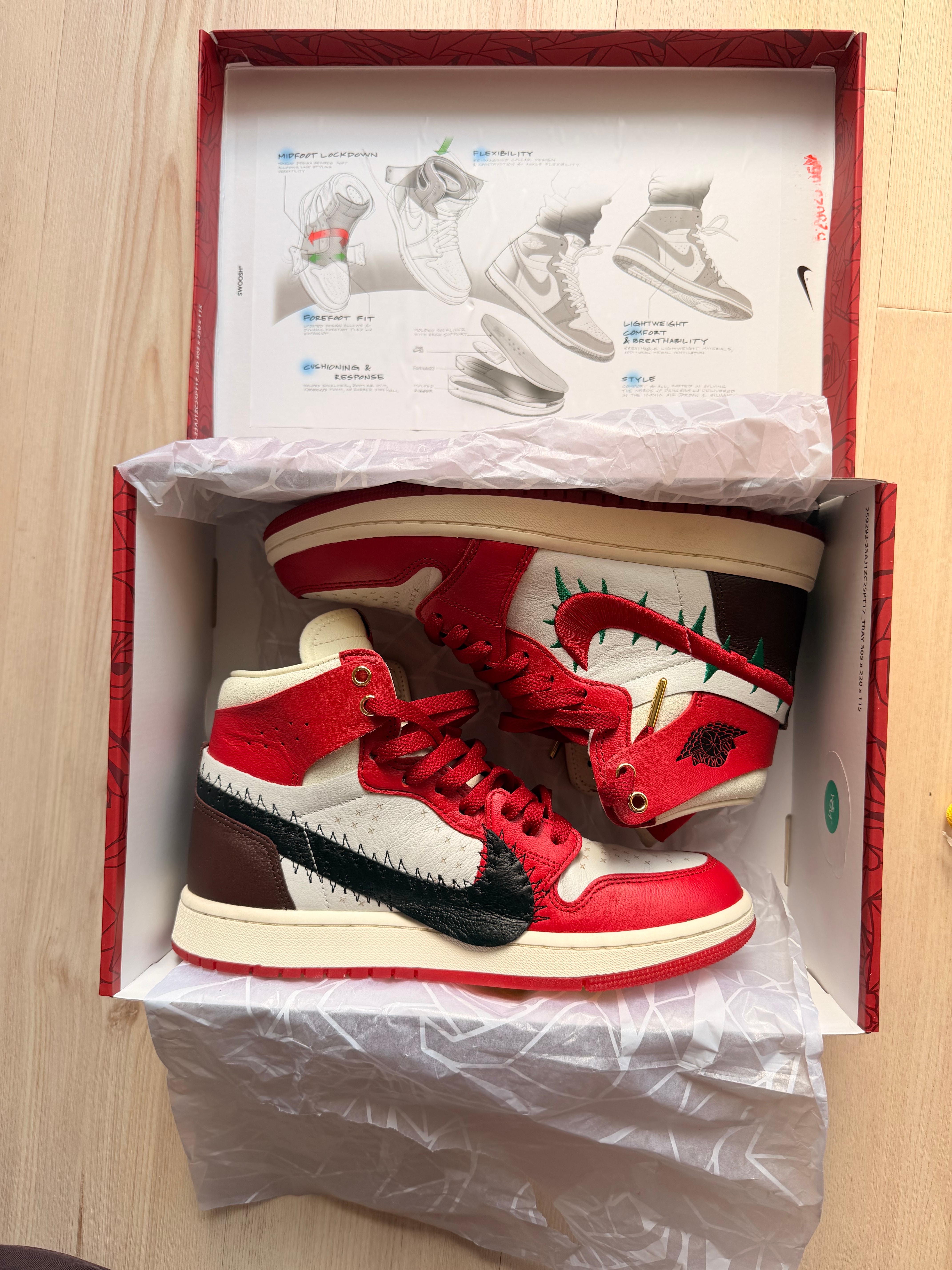 Teyana Taylor × Nike Women's Air Jordan 1 High Zoom CMFT 2 "Gym Red"