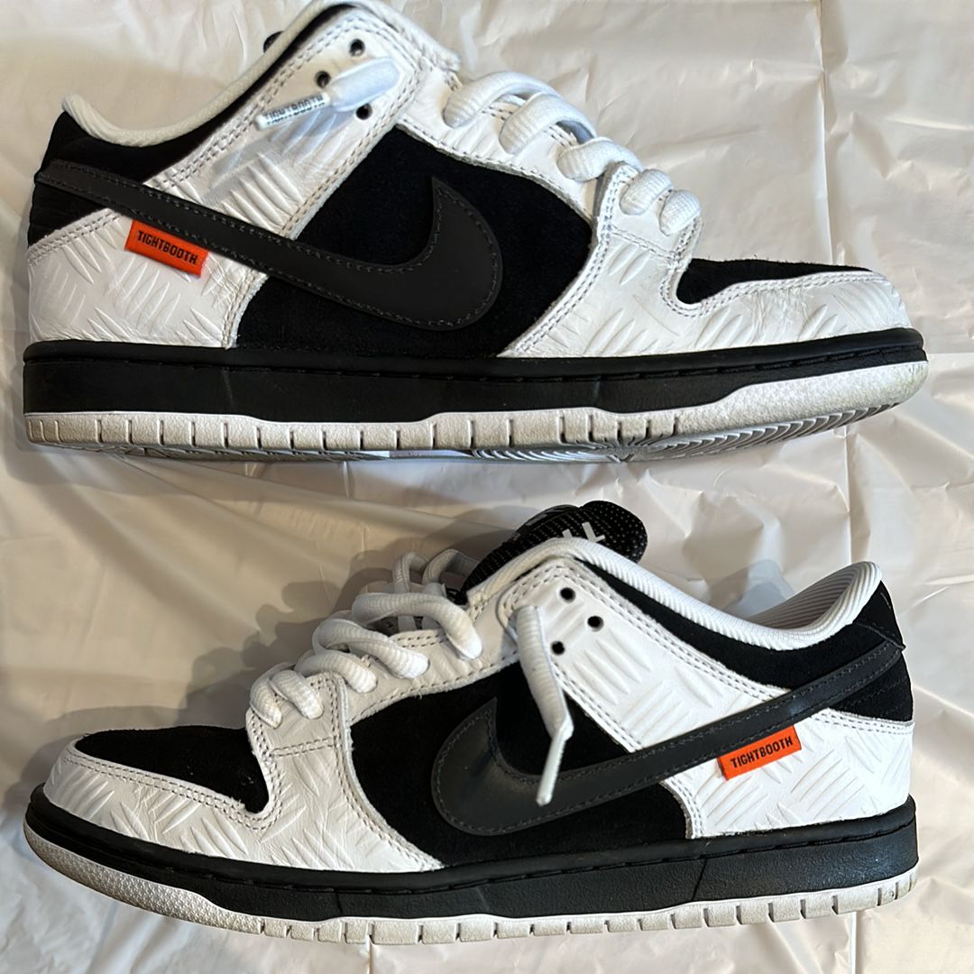 TIGHTBOOTH × Nike SB Dunk Low Pro QS "Black and White"
