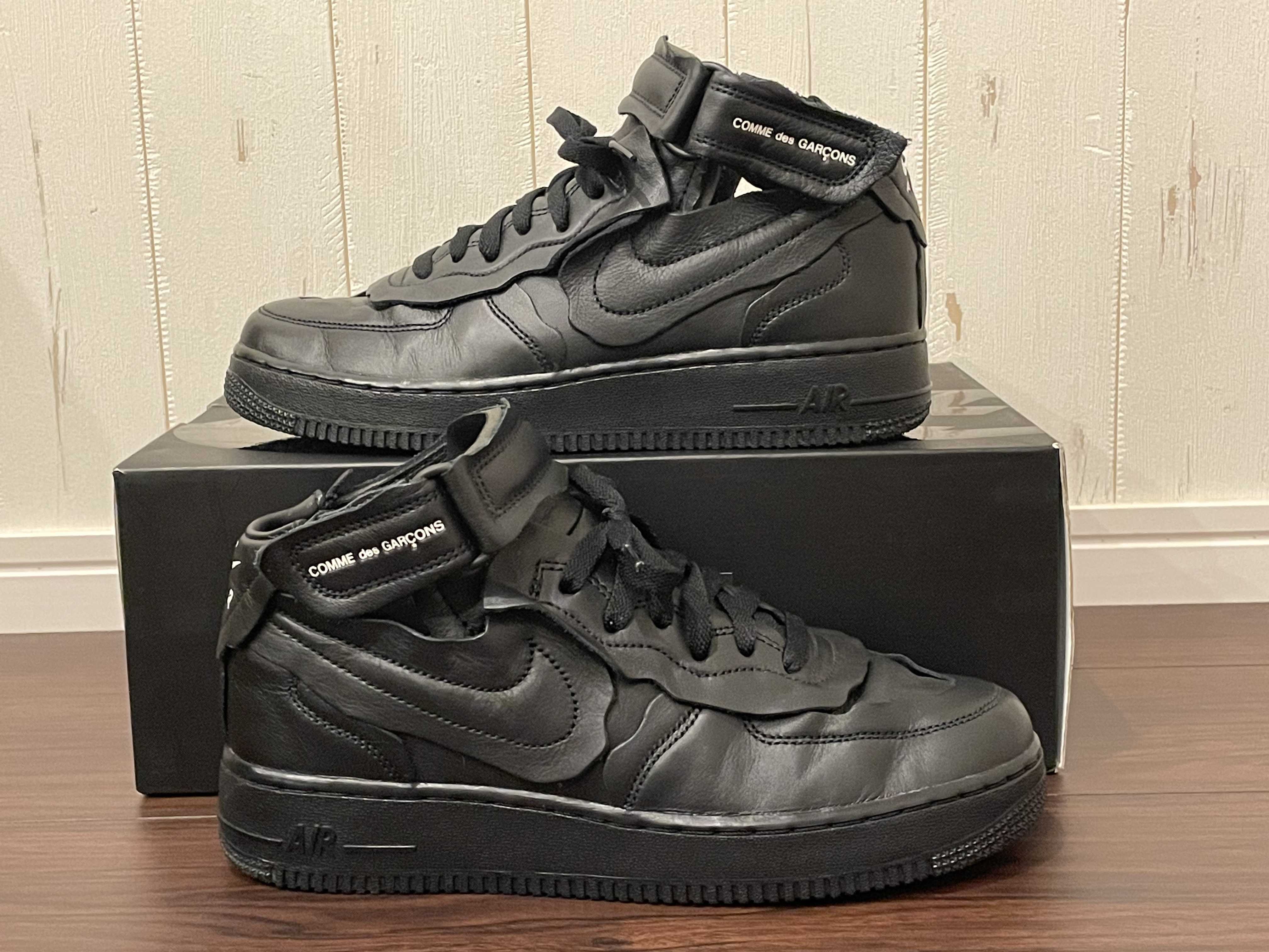 COMME des GARCONS × NIKE AIR FORCE 1 MID "BLACK"