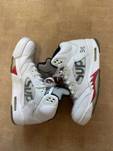 Supreme × Nike Air Jordan 5 Retro "White"