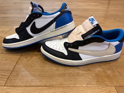 Travis Scott × fragment design × Nike Air Jordan 1 Low OG SP "Military Blue"