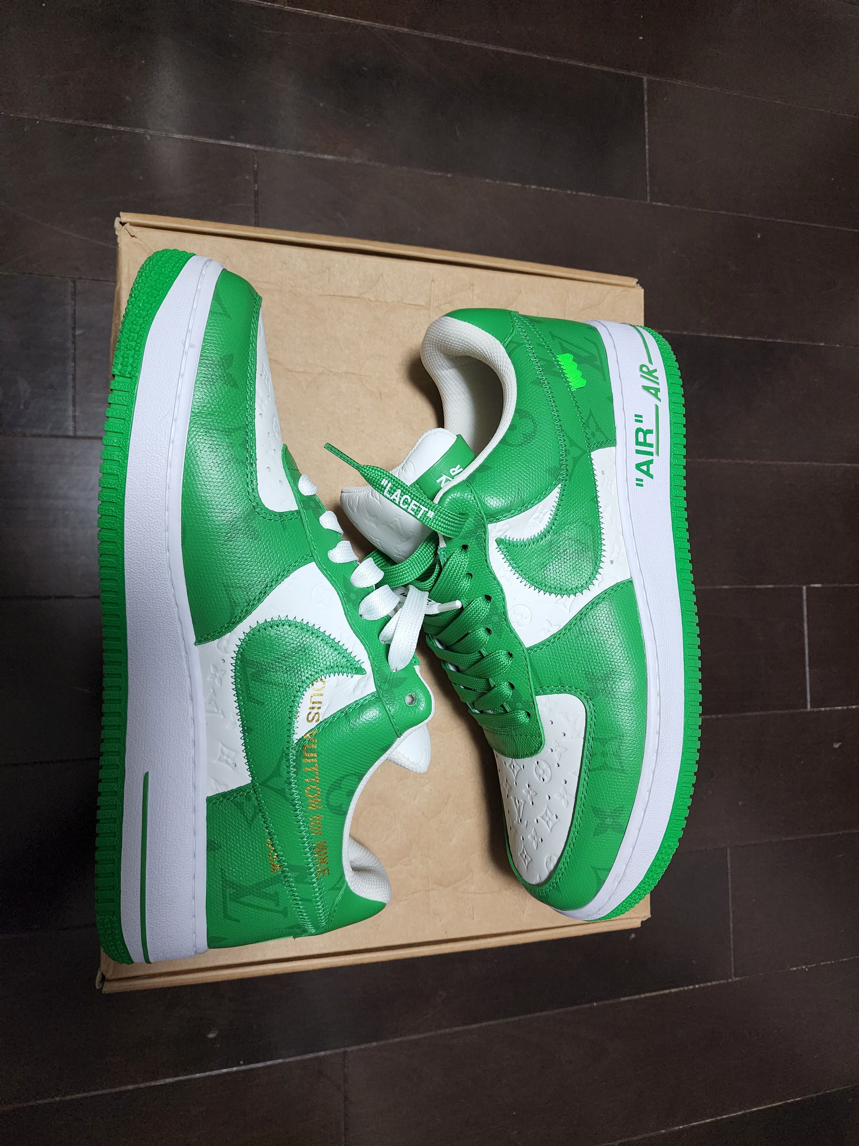 Louis Vuitton × Nike Air Force 1 Low by Virgil Abloh "White & Gym Green"