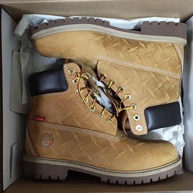 Supreme × Timberland Diamond Plate 6inch Premium Waterproof Boot "Wheat"