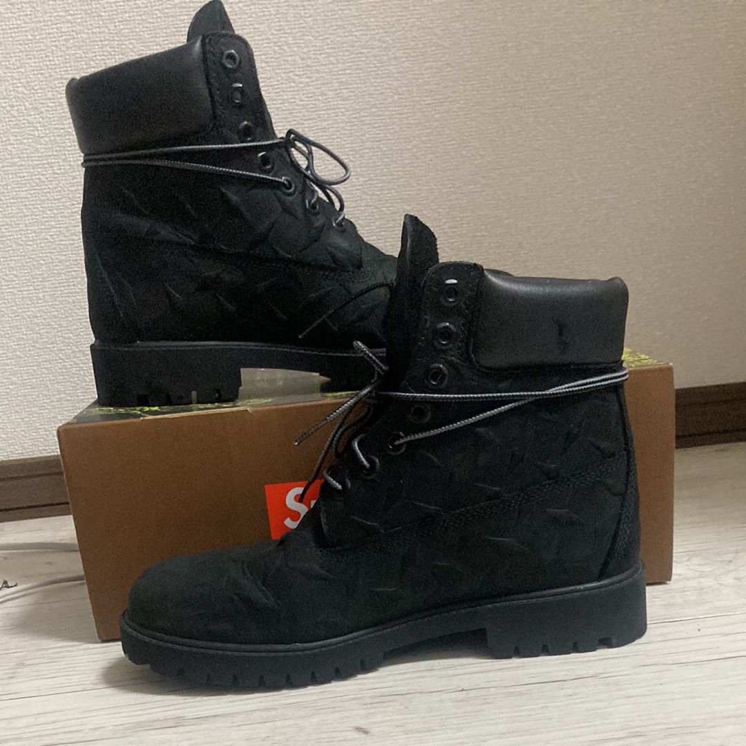 Supreme × Timberland Diamond Plate 6inch Premium Waterproof Boot "Black"
