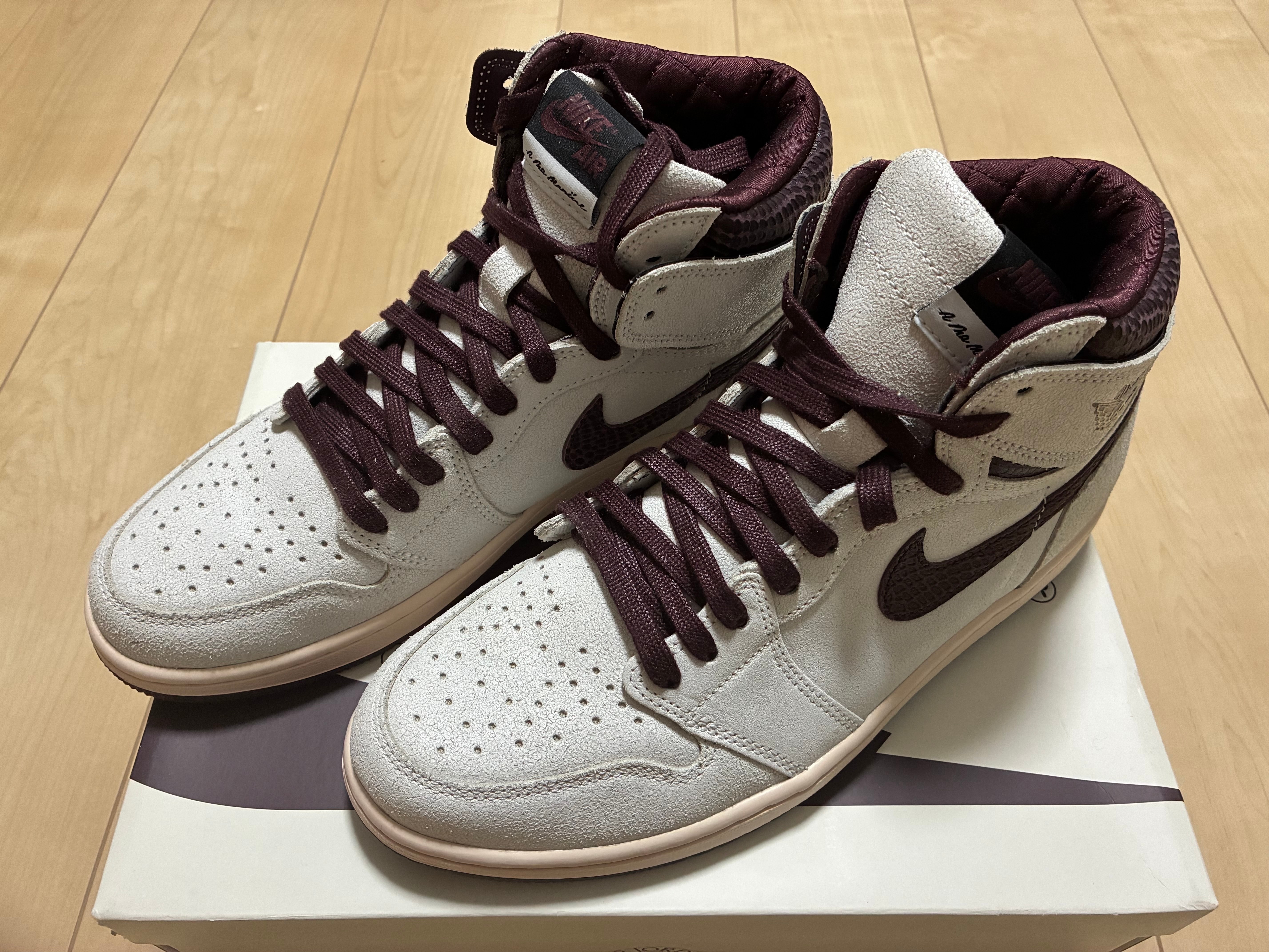 A Ma Maniere × Nike Air Jordan 1 Retro High OG "Sail and Burgundy"