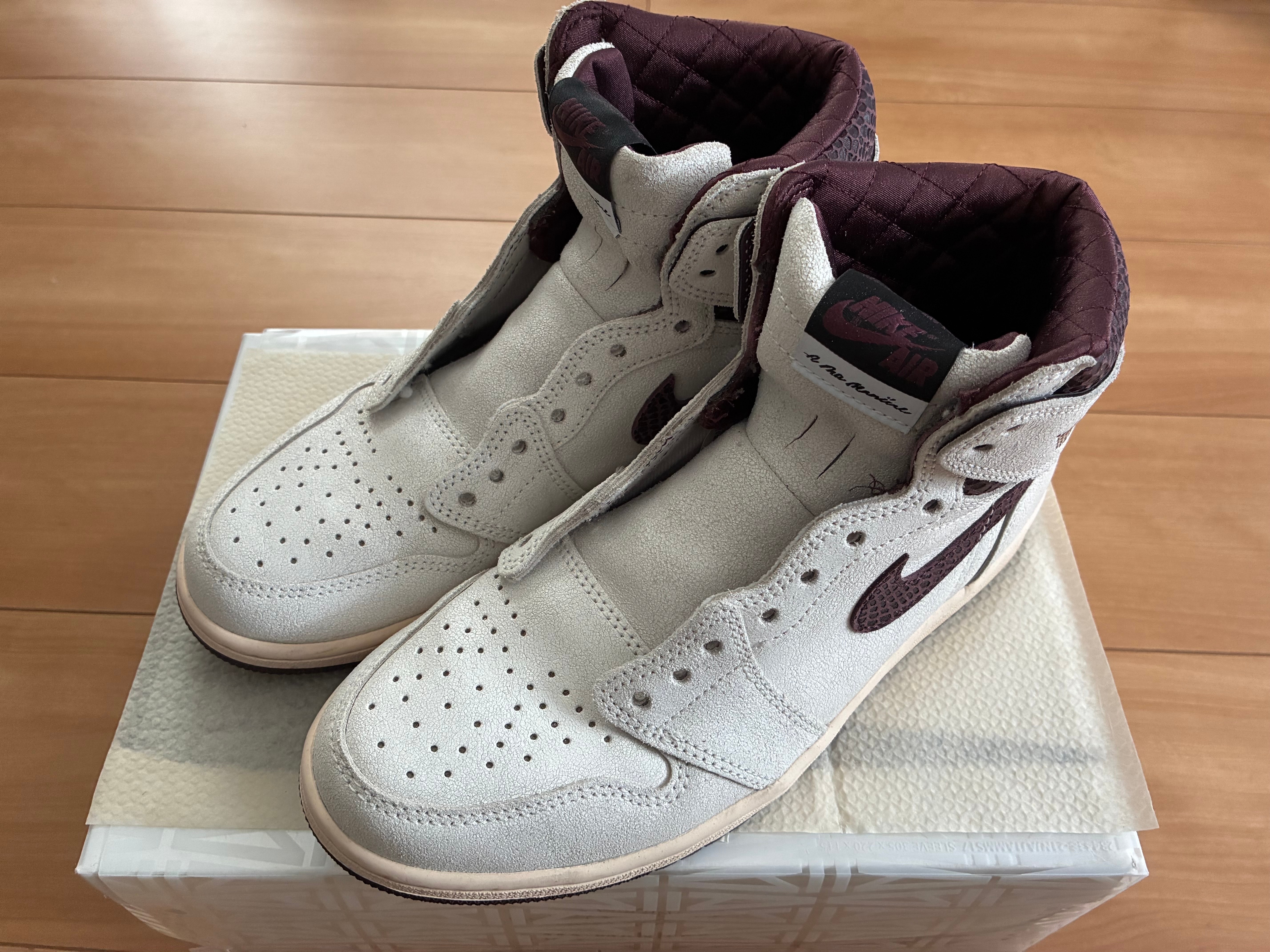A Ma Maniere × Nike Air Jordan 1 Retro High OG "Sail and Burgundy"
