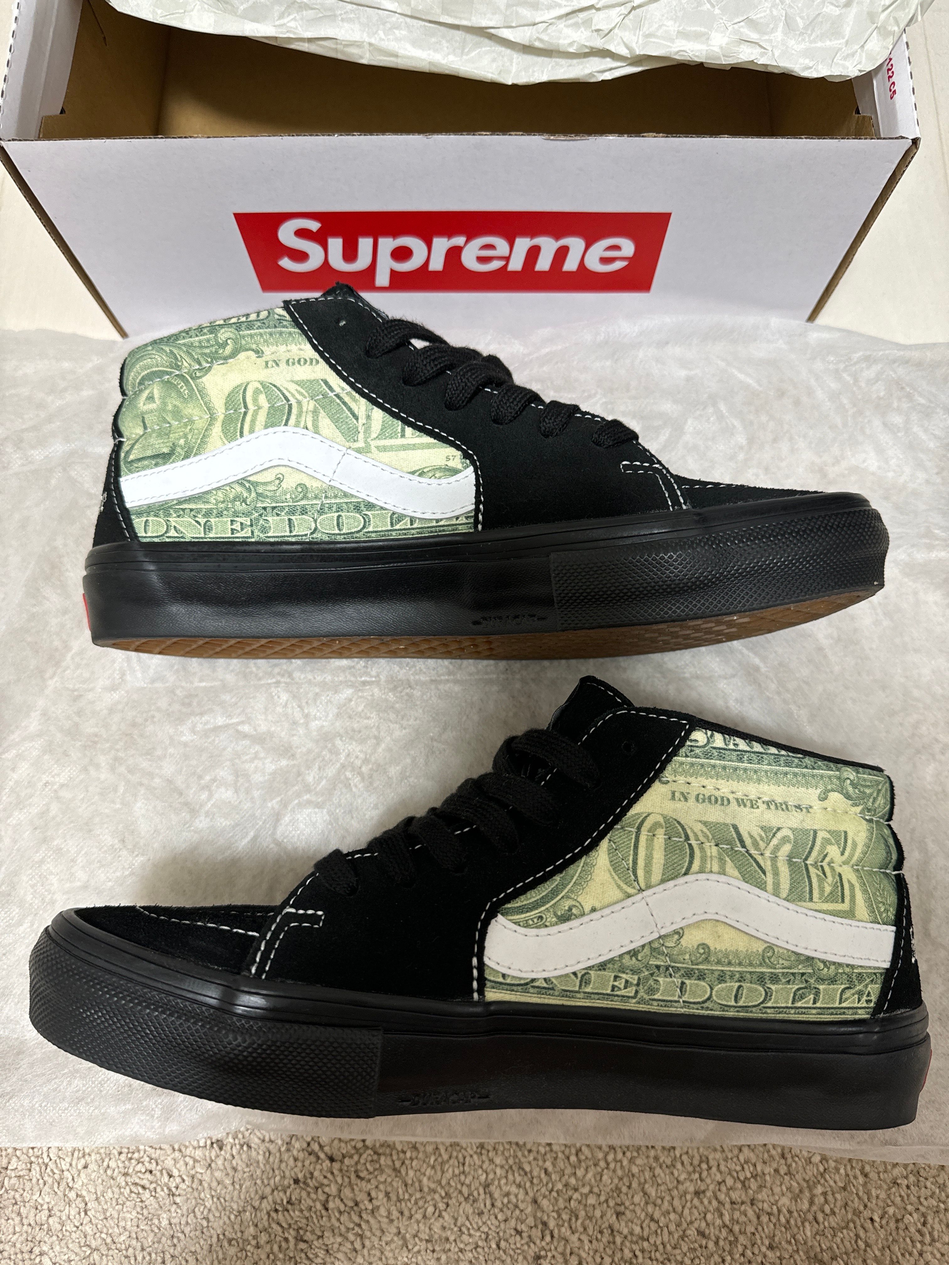 Supreme × Vans Dollar Skate Grosso Mid "Black"