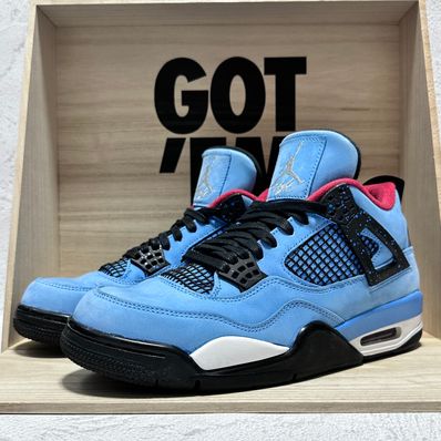 Travis Scott × Nike Air Jordan 4 Retro Cactus Jack "University Blue"