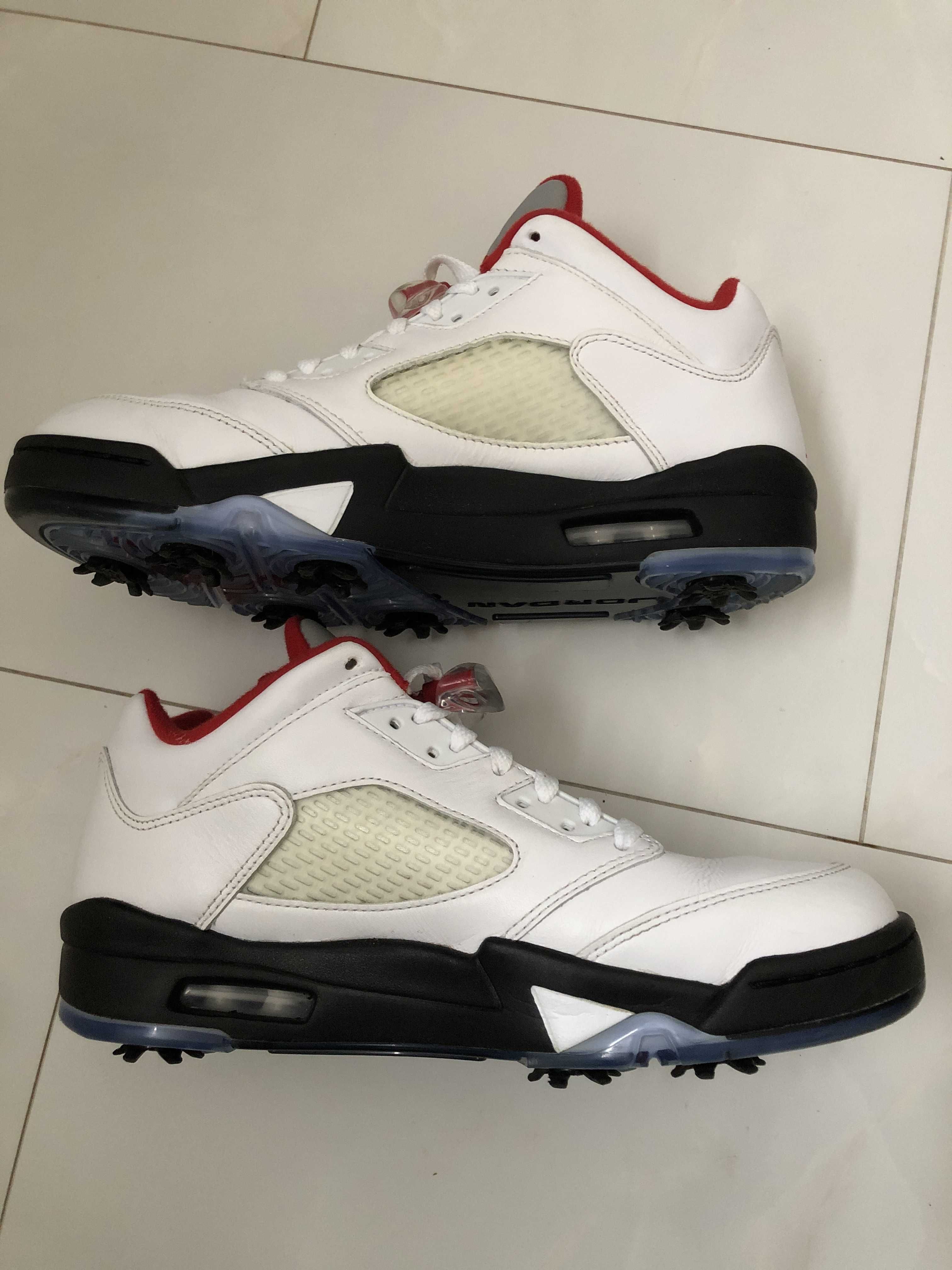 Nike Air Jordan 5 Retro Low Golf "Fire Red/Silver Tongue"
