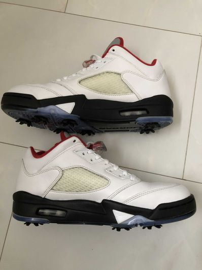 Nike Air Jordan 5 Retro Low Golf "Fire Red/Silver Tongue"
