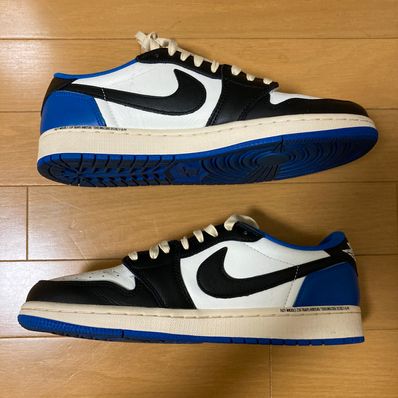 Travis Scott × fragment design × Nike Air Jordan 1 Low OG SP "Military Blue"