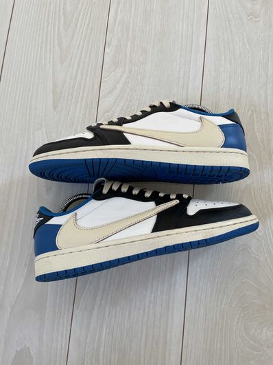 Travis Scott × fragment design × Nike Air Jordan 1 Low OG SP "Military Blue"