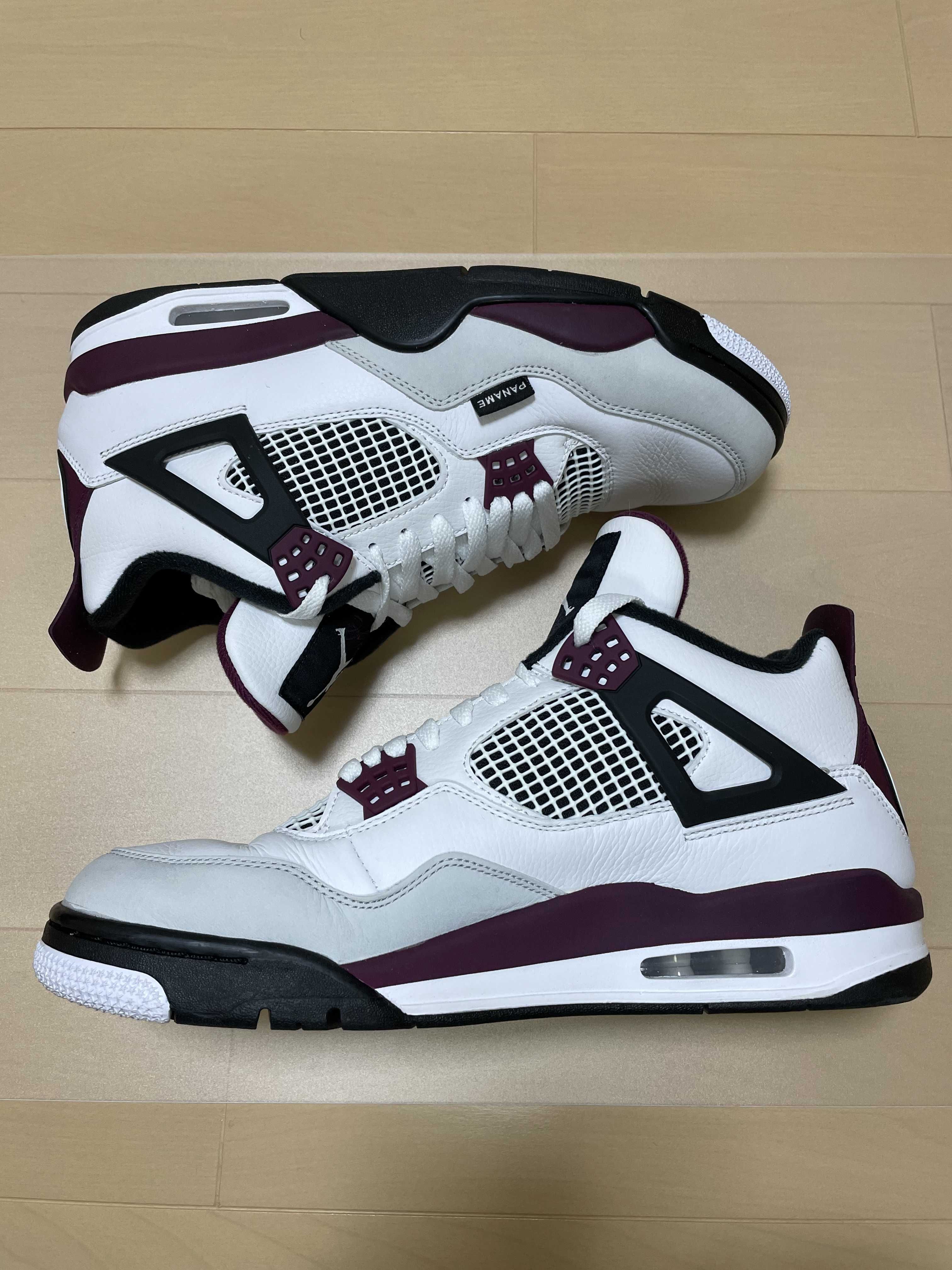 Paris Saint Germain ×Nike Air Jordan 4 Retro "White/Bordeaux/Neutral Gray"