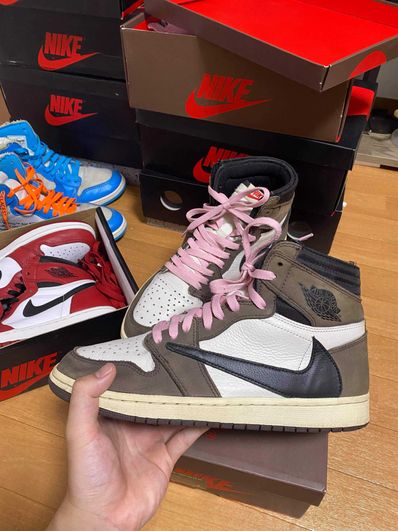 Travis Scott × Nike Air Jordan 1 Retro High OG TS SP "Sail/Dark Mocha"