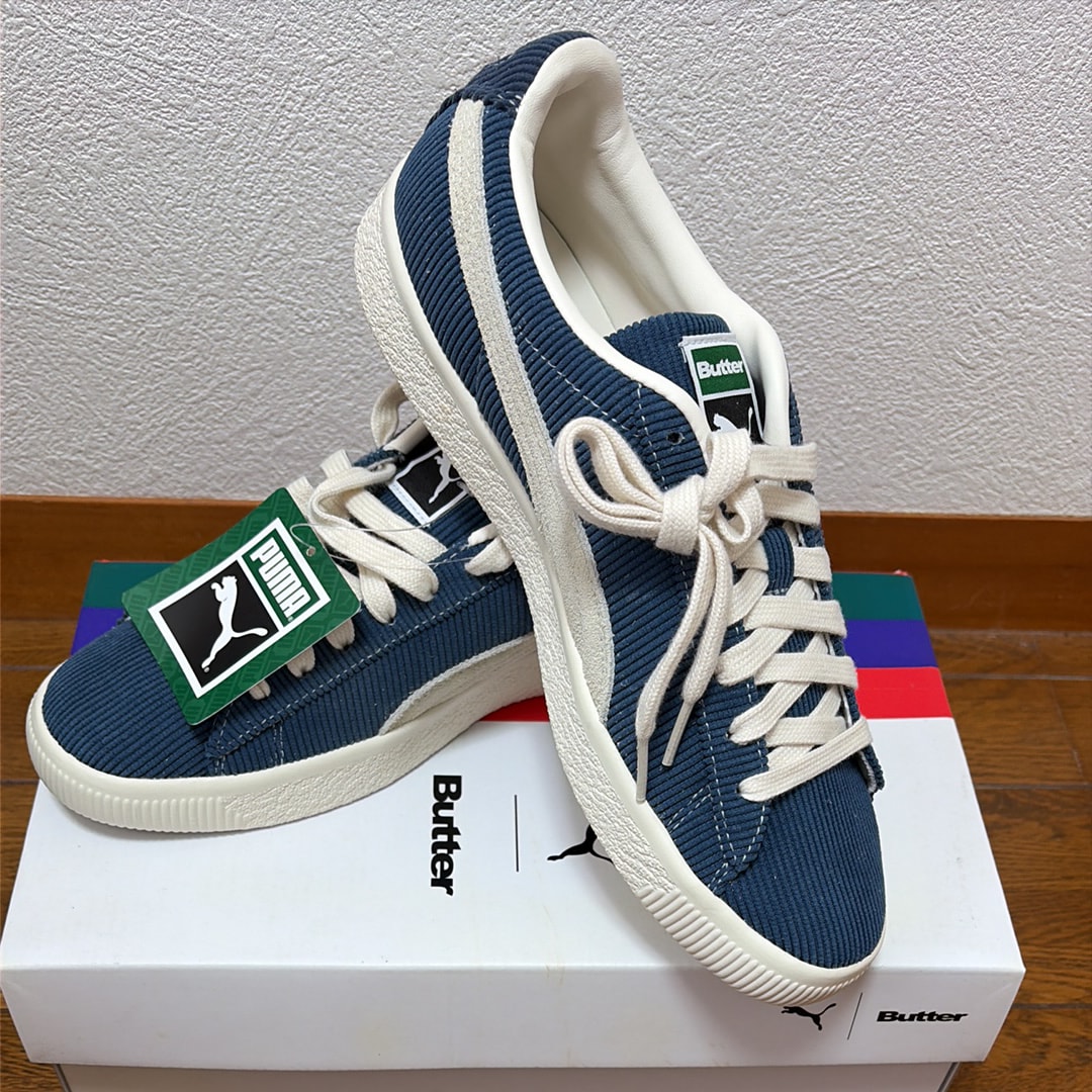 BUTTER GOODS × PUMA BASKET VNTG "DARK DENIM"