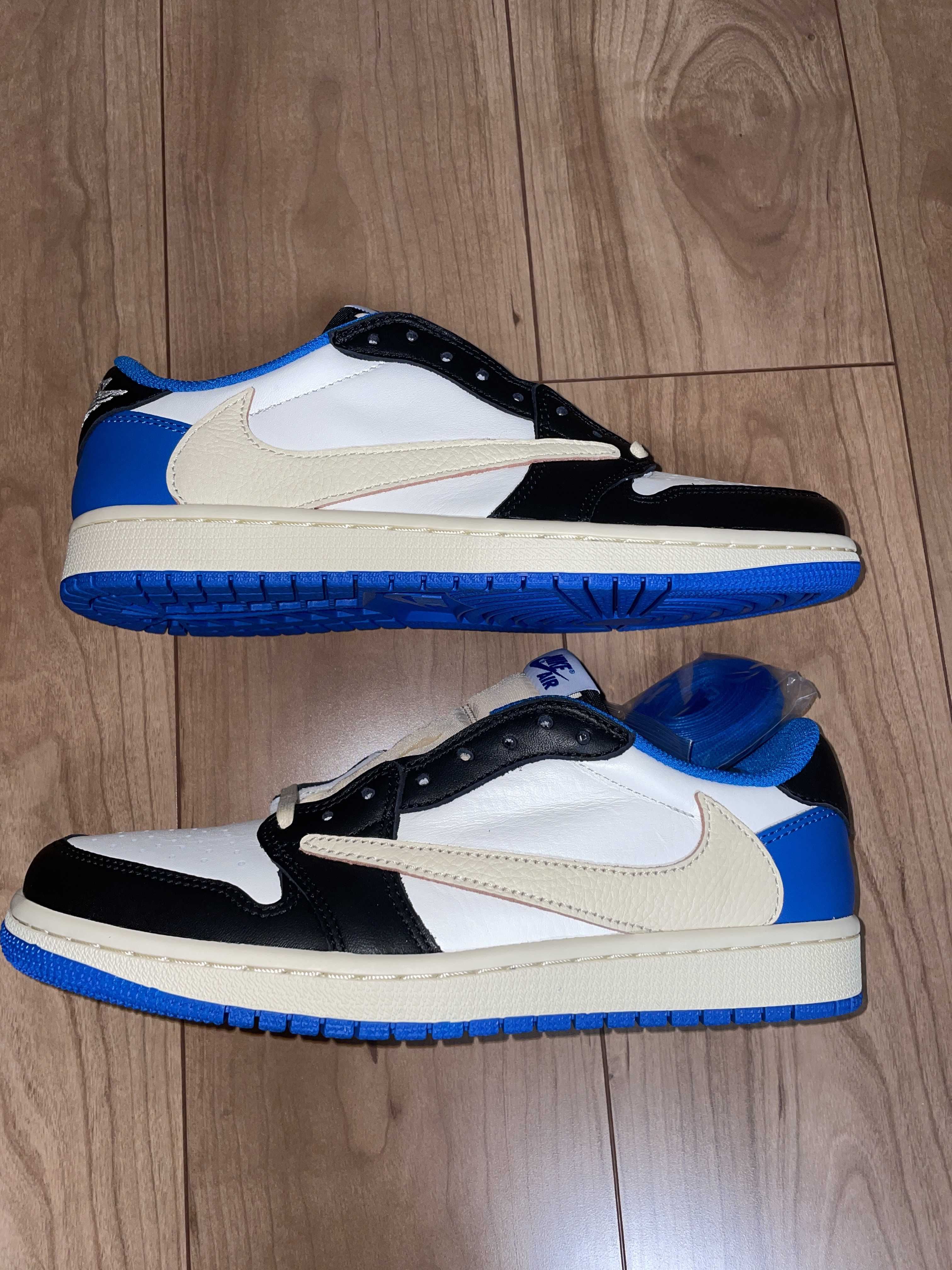 Travis Scott × fragment design × Nike Air Jordan 1 Low OG SP "Military Blue"