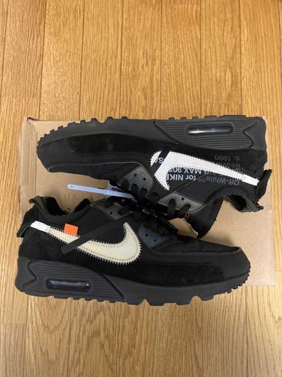 Off-White × Nike Air Max 90 "Black/Black-Cone-White"