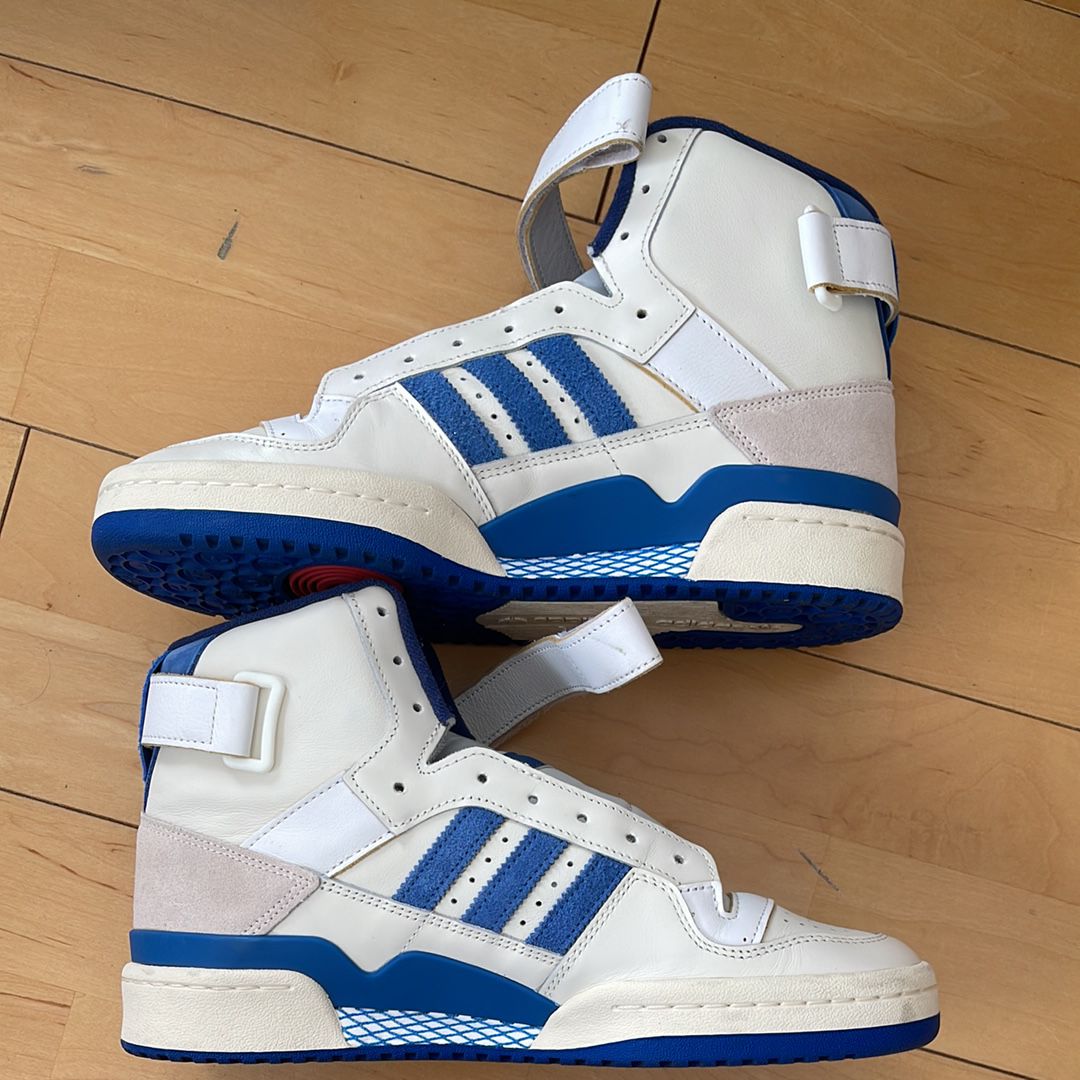 adidas Forum 84 High Blue Thread "Off White-Bright Blue/Footwear White"