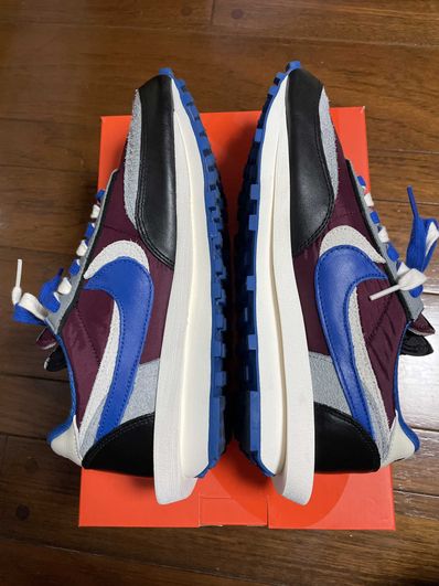 UNDERCOVER × sacai × Nike LD Waffle "Night Maroon/Pale Ivory-Ground Grey-Team Royal"