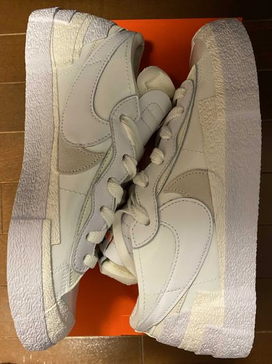 sacai × Nike Blazer Low "White Patent Leather"