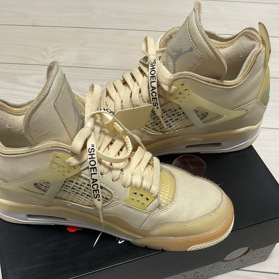 Off-White × Nike Women's Air Jordan 4 SP "Sail"