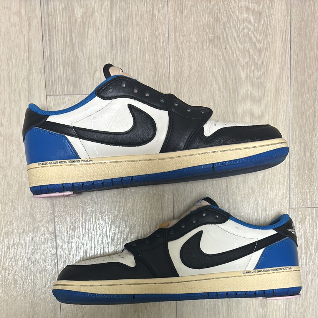 Travis Scott × fragment design × Nike Air Jordan 1 Low OG SP "Military Blue"
