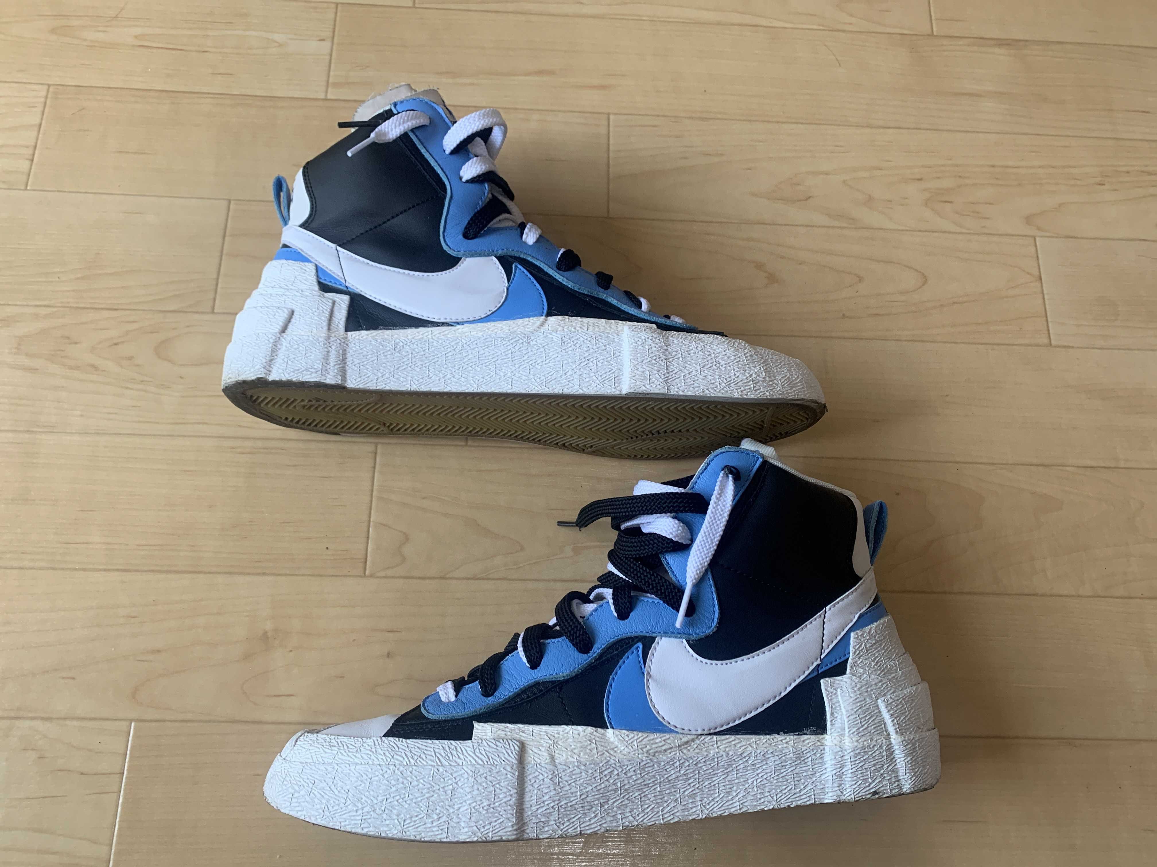 sacai × NIKE BLAZER MID "BLACK / BLUE"