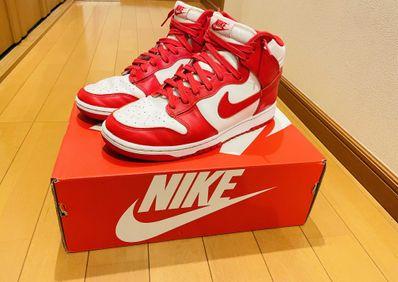 Nike Dunk High "Championship White and Red"