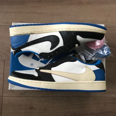 Travis Scott × fragment design × Nike Air Jordan 1 Low OG SP "Military Blue"