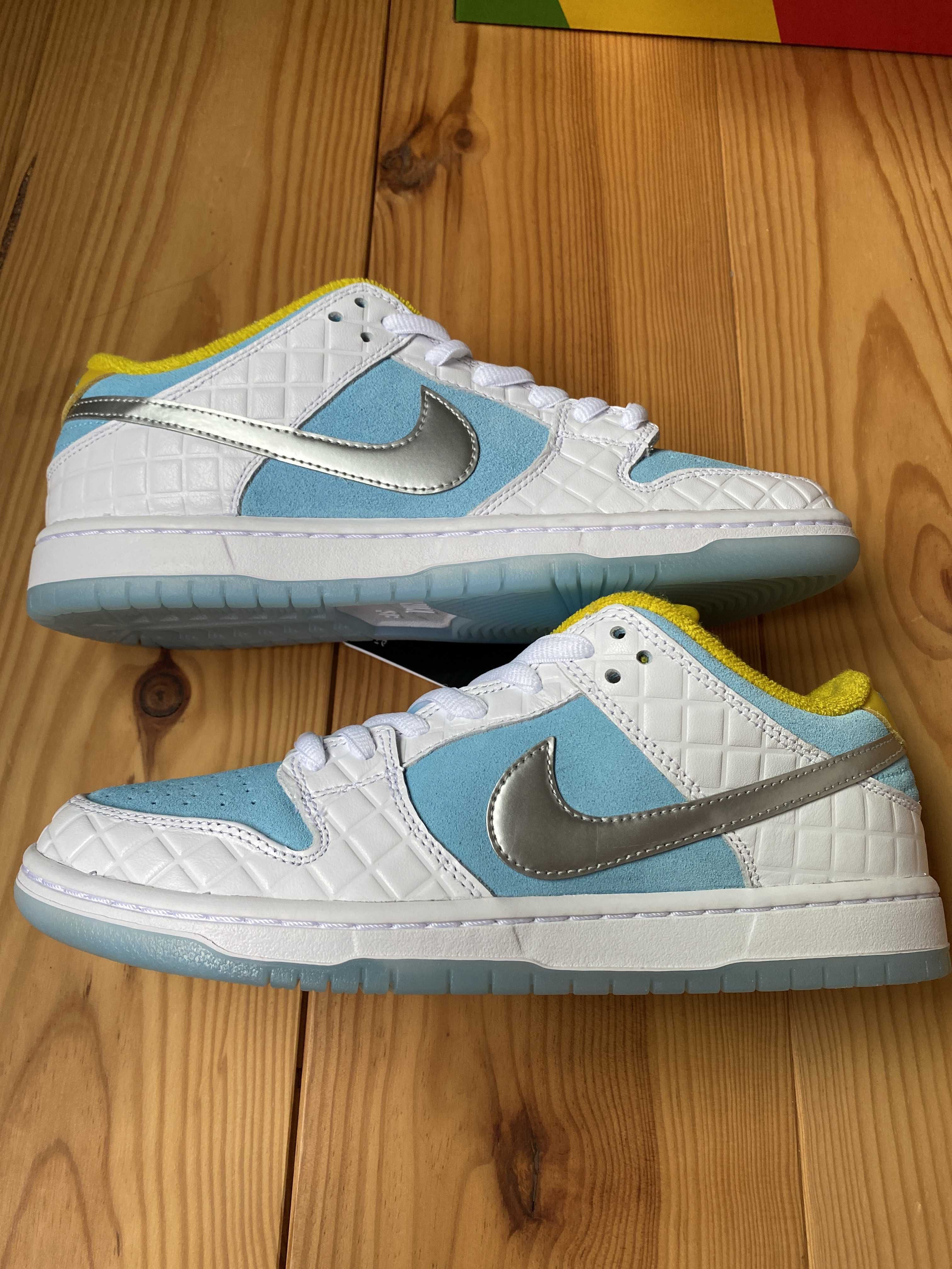 FTC × Nike SB Dunk Low "White/Blue"