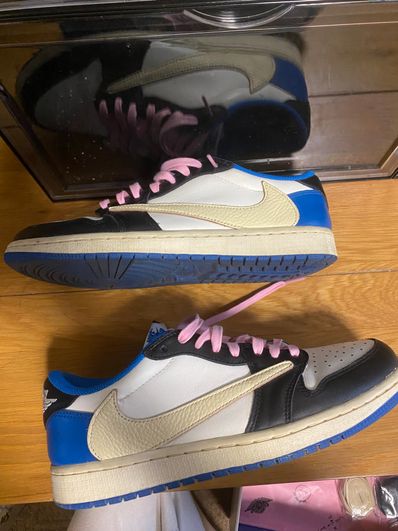 Travis Scott × fragment design × Nike Air Jordan 1 Low OG SP "Military Blue"