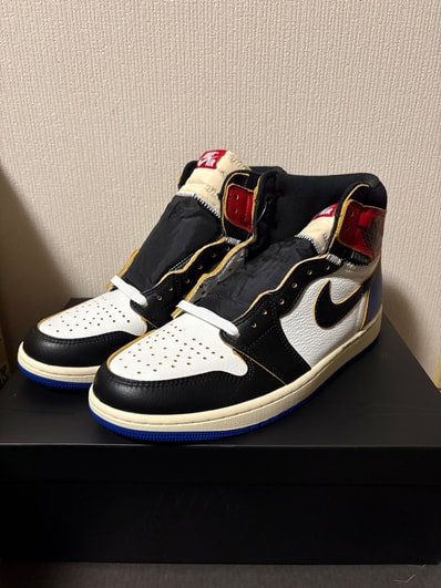 fragment design × UNION × Nike Air Jordan 1 High OG "Black/Varsity Red"