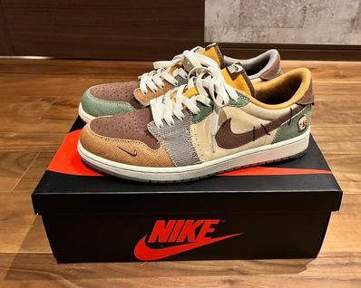 Zion Williamson × Nike Air Jordan 1 Low OG "Flax and Oil Green"