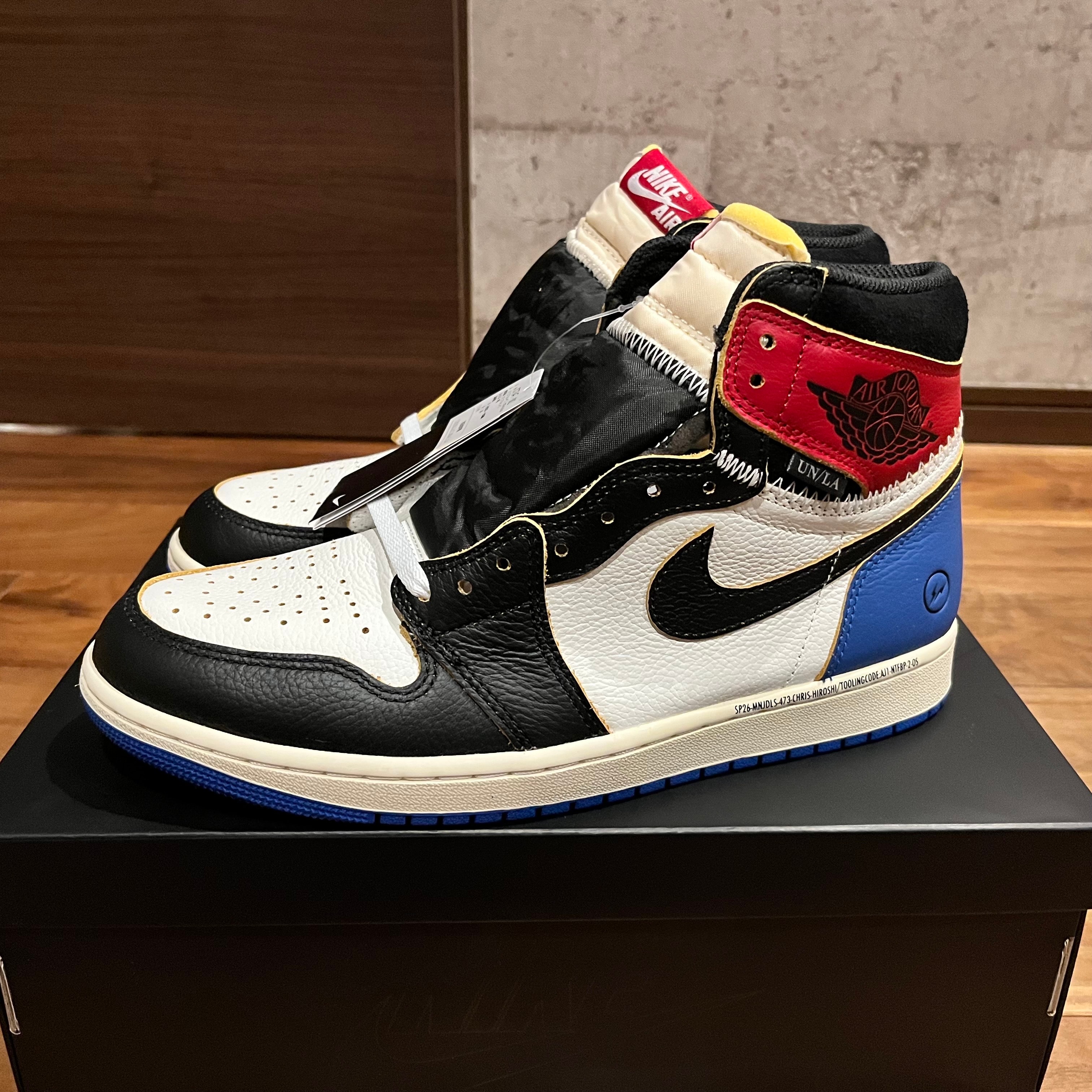 fragment design × UNION × Nike Air Jordan 1 High OG "Black/Varsity Red"