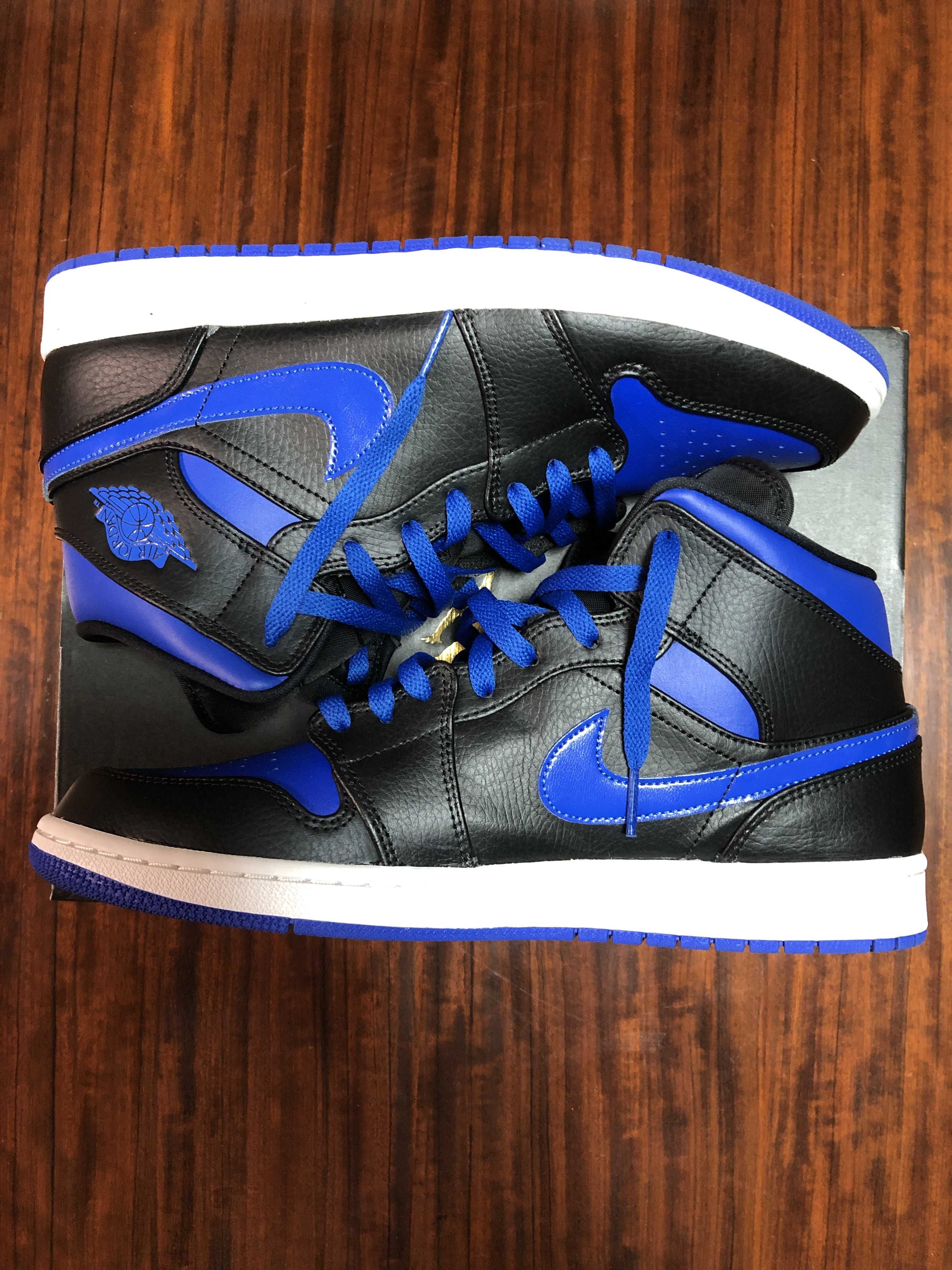 NIKE AIR JORDAN 1 MID "BLACK/BLUE"