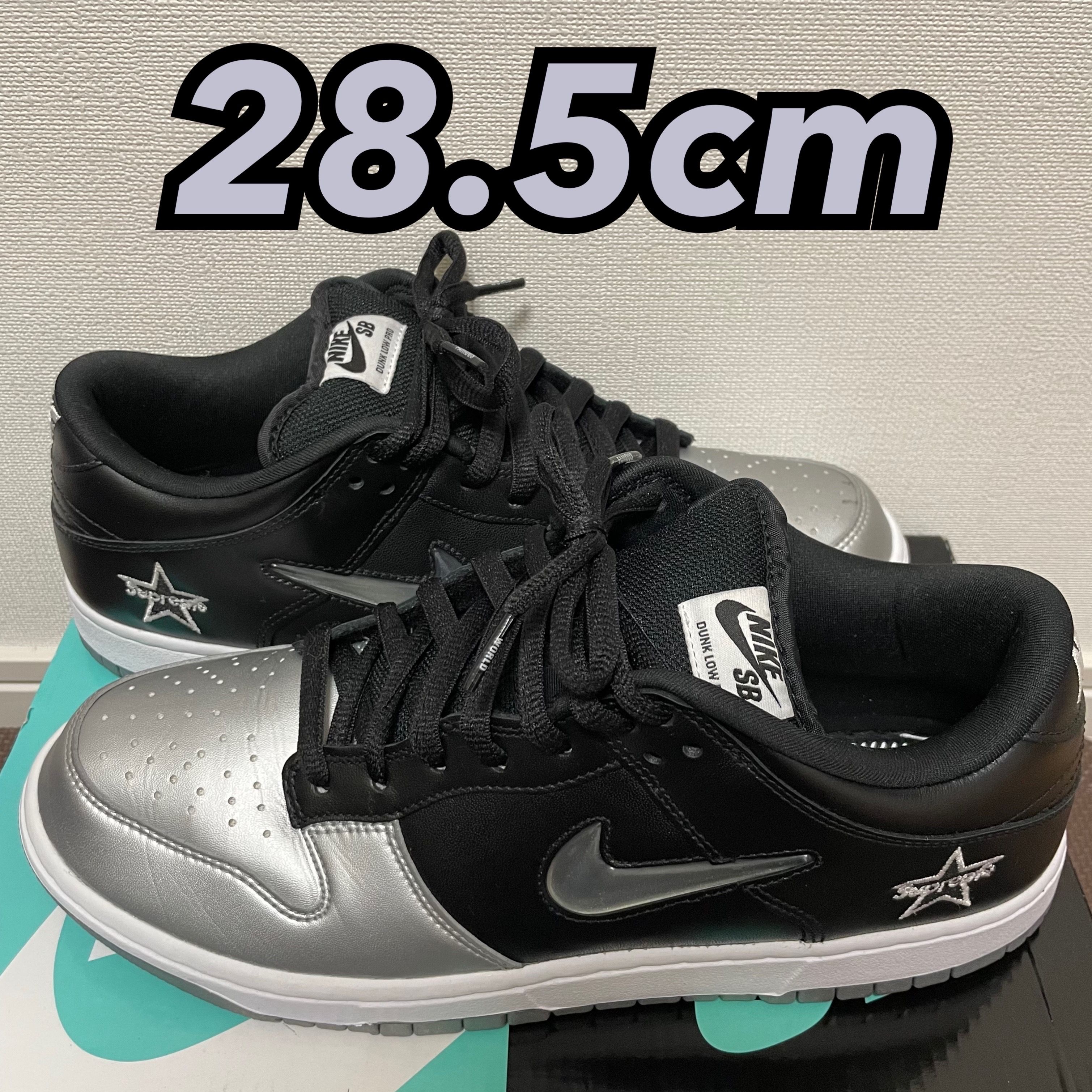 Supreme × Nike Dunk Low "Metallic Silver/Black"