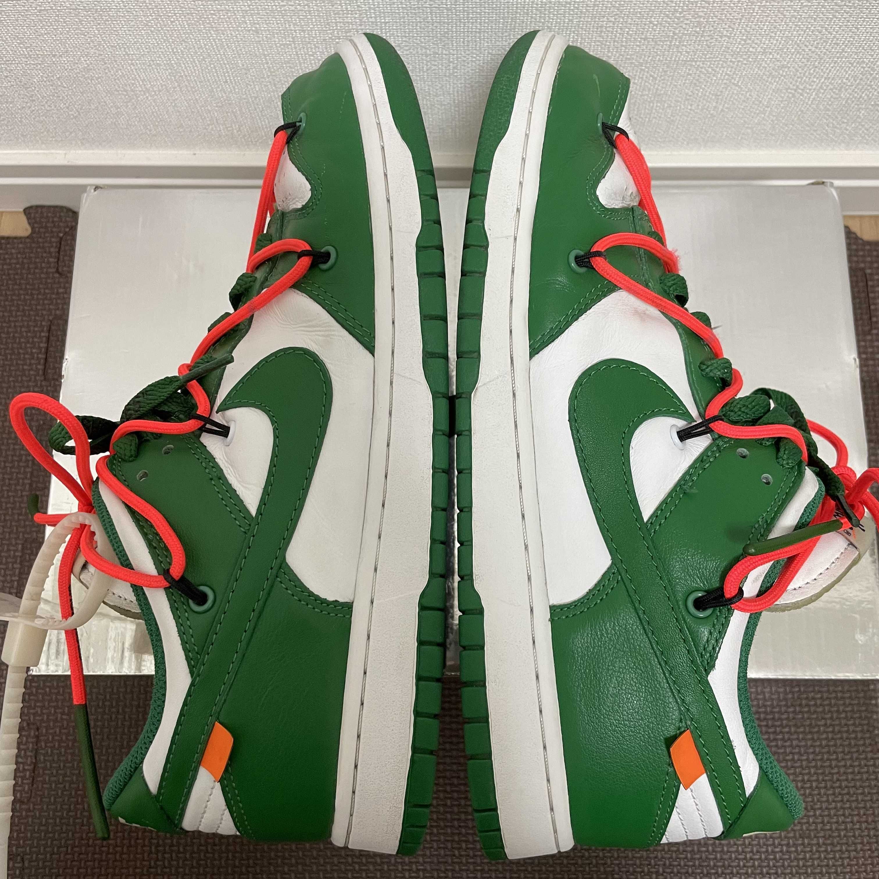 Off-White × Nike Dunk Low "White/Pine Green"