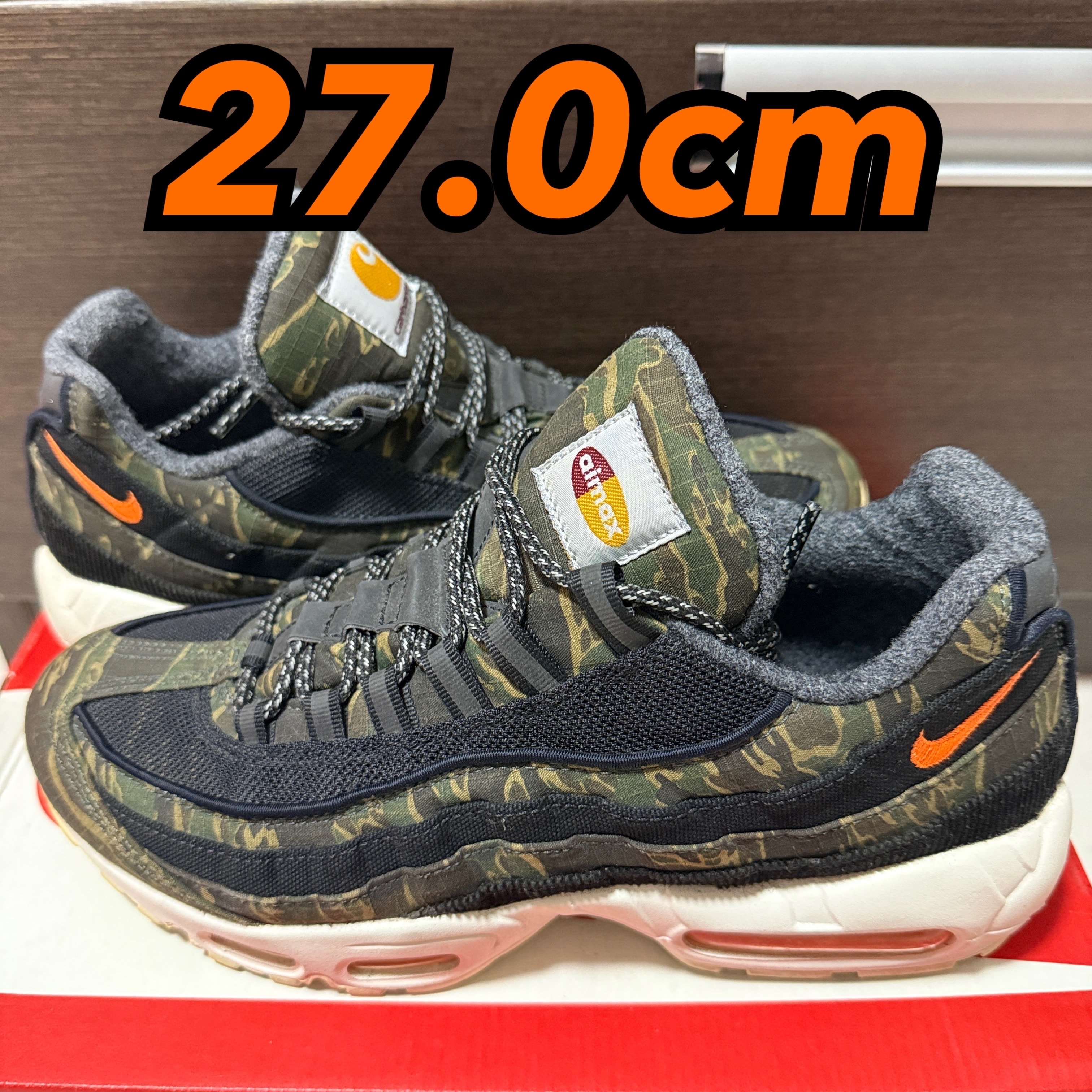 Carhartt WIP × Nike Air Max 95 "Black/Sail/Total Orange"