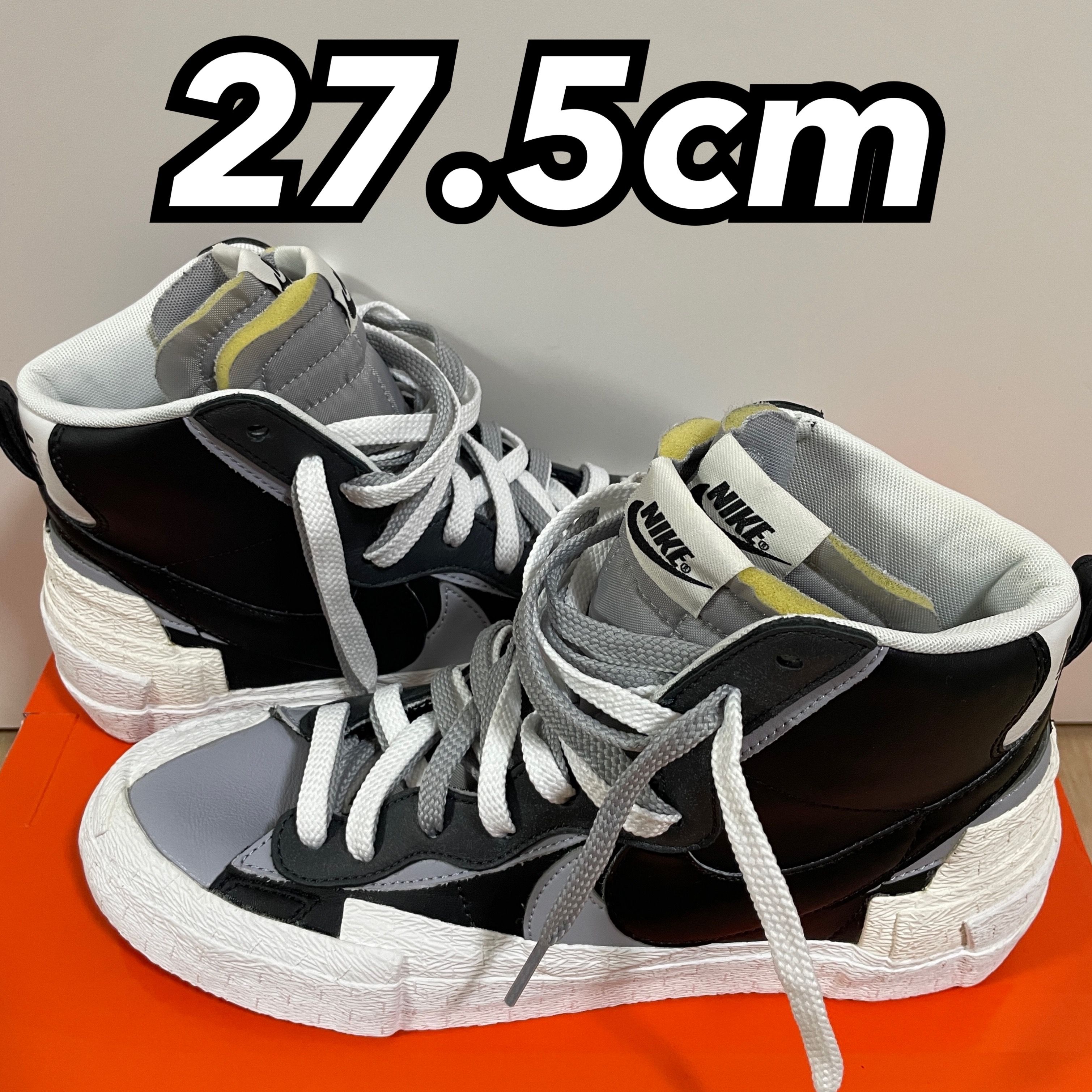 sacai × NIKE BLAZER MID "BLACK/WOLF GREY/WHITE"