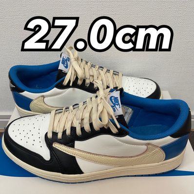 Travis Scott × fragment design × Nike Air Jordan 1 Low OG SP "Military Blue"